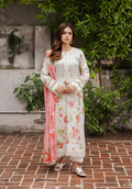 Pakistani Gullbano by Gulljee Digital Printed Embroidered Lawn Unstitched Three Piece - Eggshell