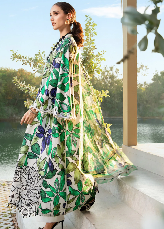 Pakistani Maria B. M-Print Luxury Lawn Unstitched Three-Piece - Emerald Verdure