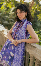 Pakistani Gulkaari by Asifa & Nabeel Unstitched Three-Piece - Royal Amethyst