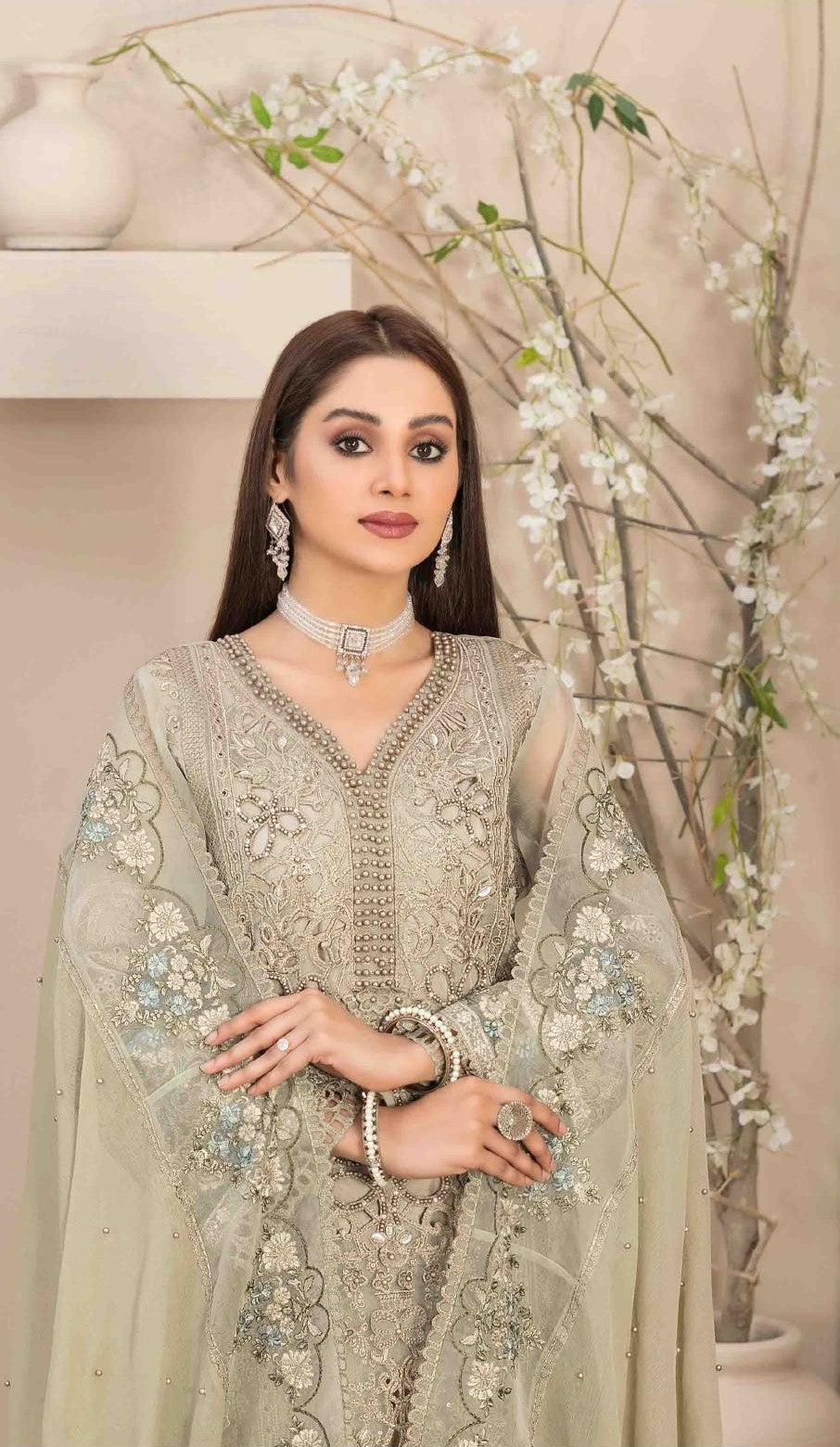 Pakistani Dilaab by Tawakkal Unstitched Three Piece – Sage Opulence