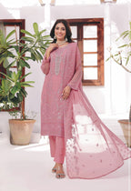 Pakistani Abish by Bin Hameed Unstitched Three-Piece - Rose Quartz