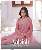 Pakistani Abish by Bin Hameed Unstitched Three-Piece - Rose Quartz