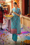 Pakistani Gul Ahmed Chunri Printed Unstitched Three Piece – Teal Oasis