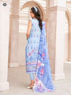 Pakistani Jugan by Gulljee Unstitched Three-Piece - Lavender Frost