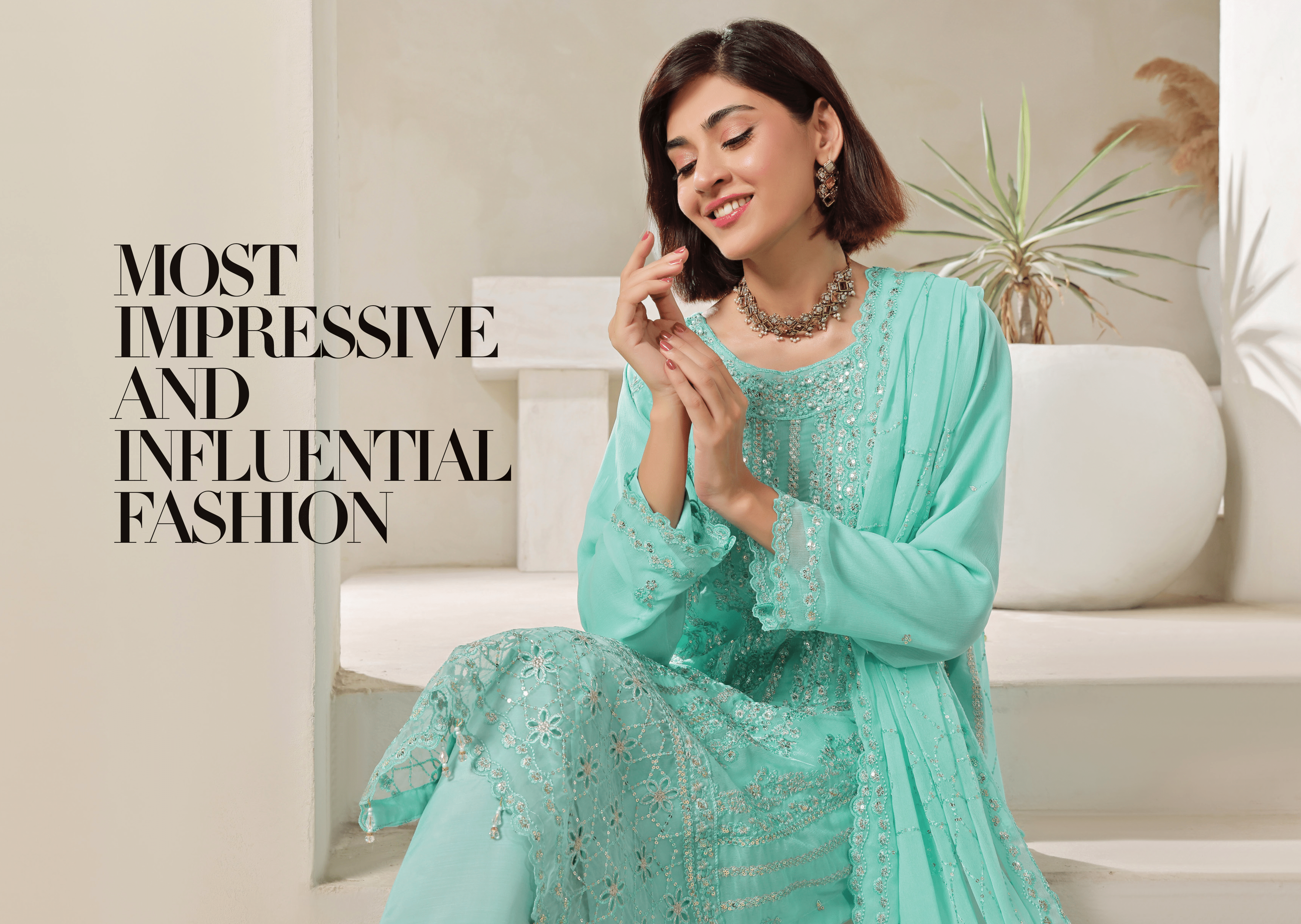 Pakistani Bisma by Bin Hameed Unstitch Three Piece - Mint Green