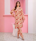 Pakistani CAMINO Unstitched Two-Piece Superior Cotton – Coral Rose