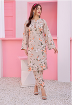 Pakistani CAMINO Unstitched Two-Piece Superior Cotton – Autumnal Grace