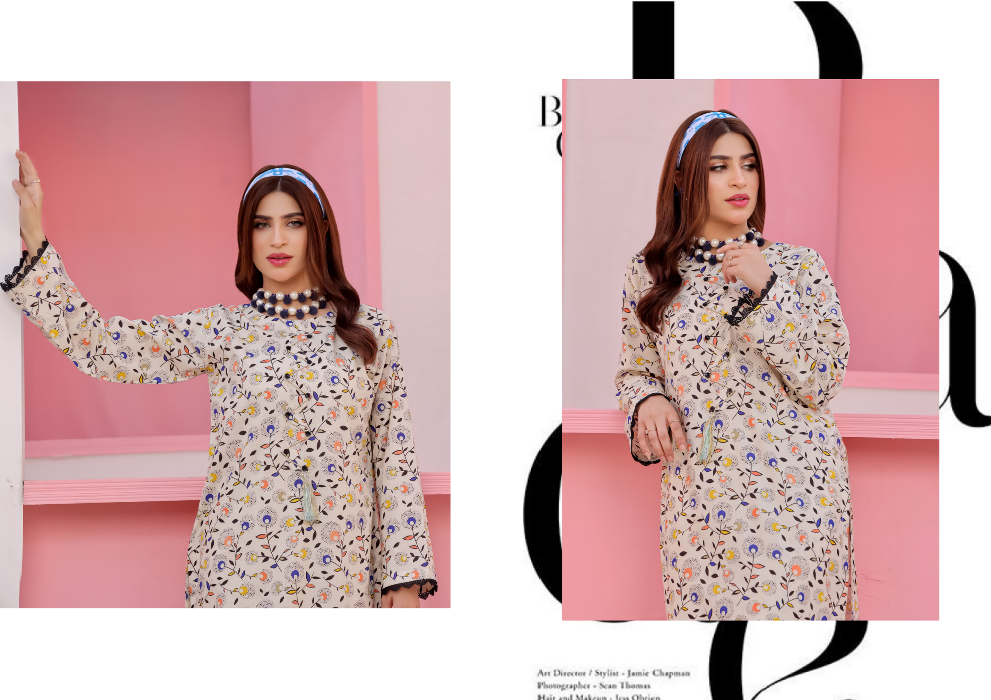 Pakistani CAMINO Unstitched Two-Piece Superior Cotton – Whimsical Garden