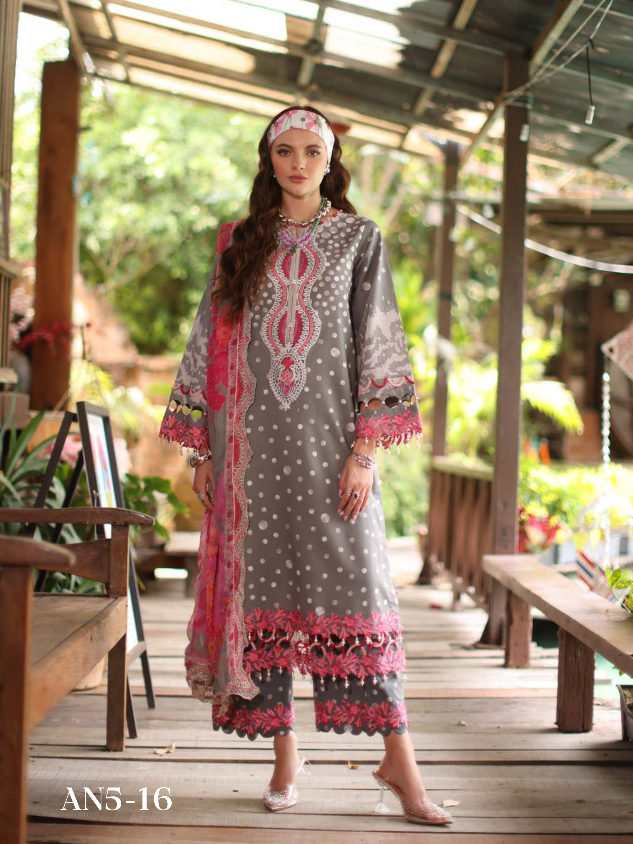Pakistani Charizma Aniiq Embroidered Unstitched Lawn Collection – Slate Shadow