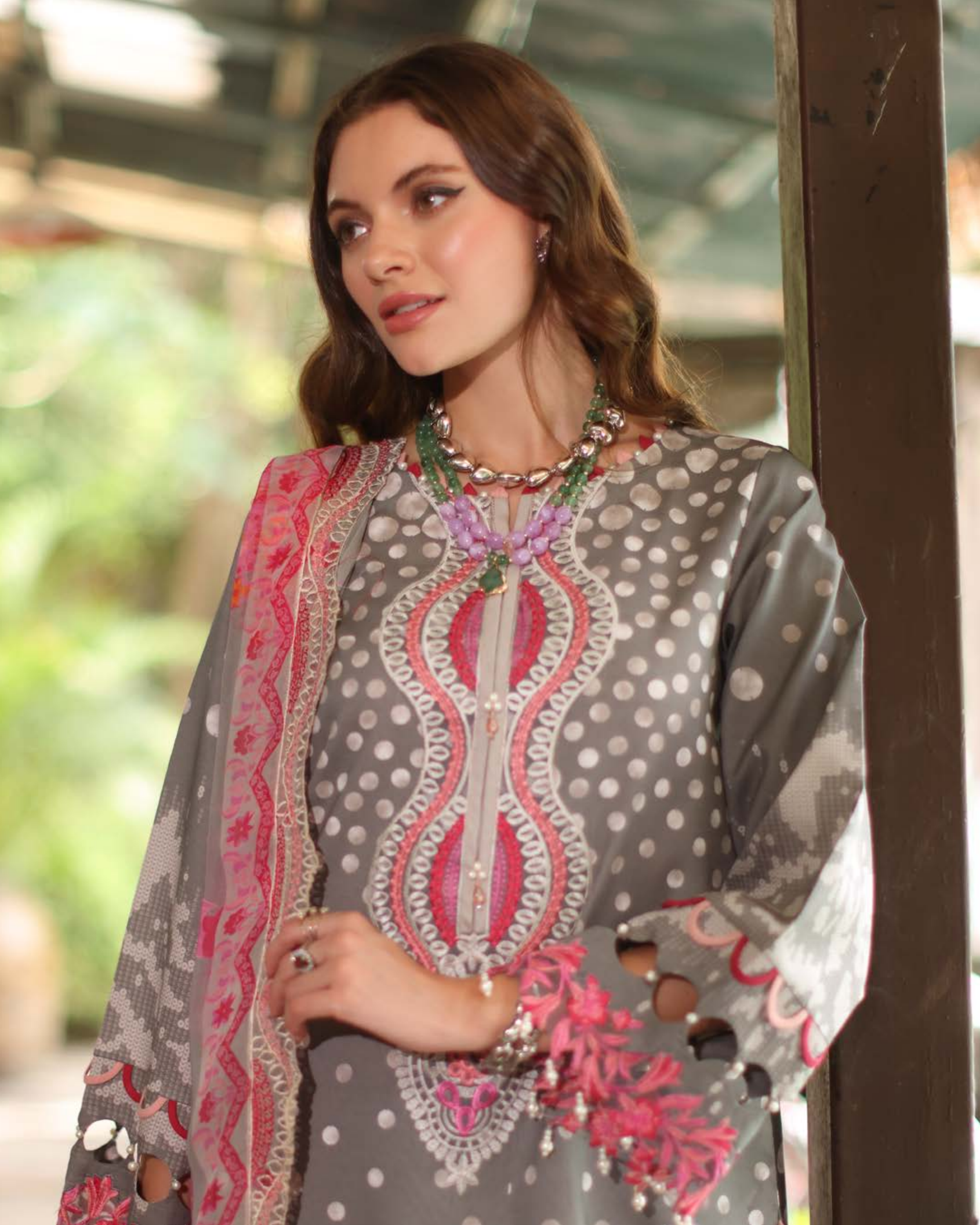Pakistani Charizma Aniiq Embroidered Unstitched Lawn Collection – Slate Shadow