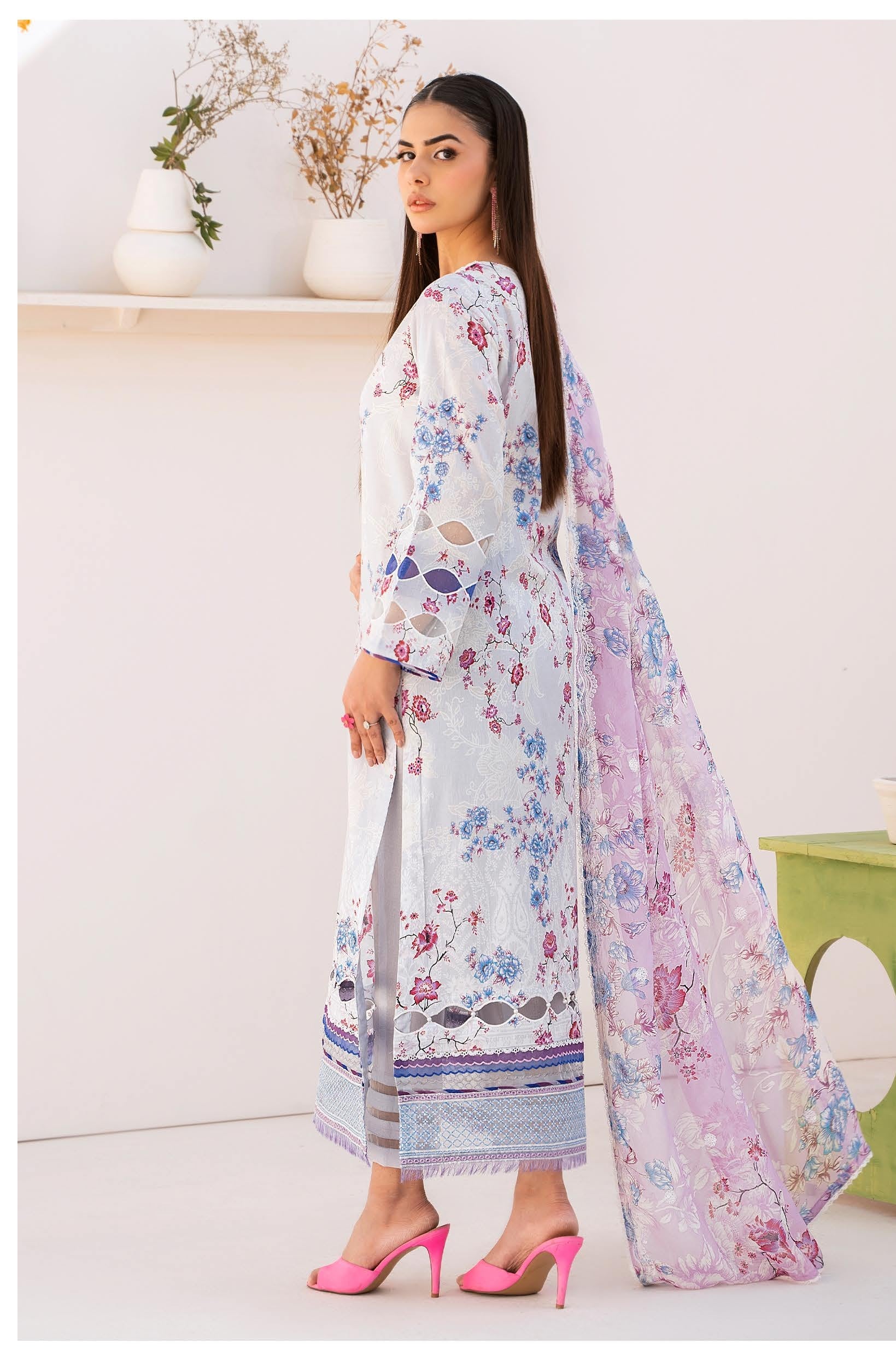Pakistani Morja Volume  by Gulljee Unstitched Three Piece - Lavender Mist Edition