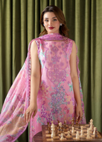 Pakistani Rang Pasand By GullJee Embroidered Unstitched Lawn Collection — Magenta Bloom