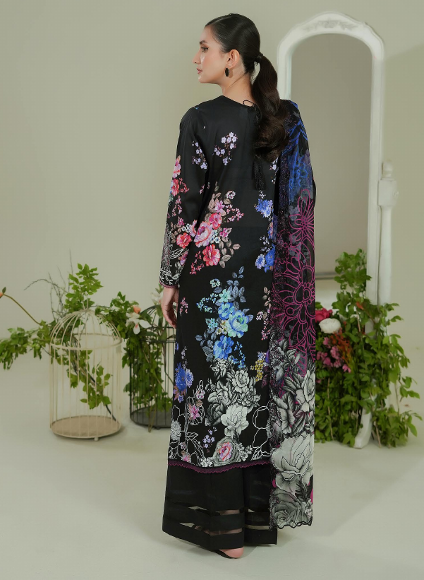 Pakistani Rang Pasand by Gulljee Unstitched Three Piece – Midnight Orchid