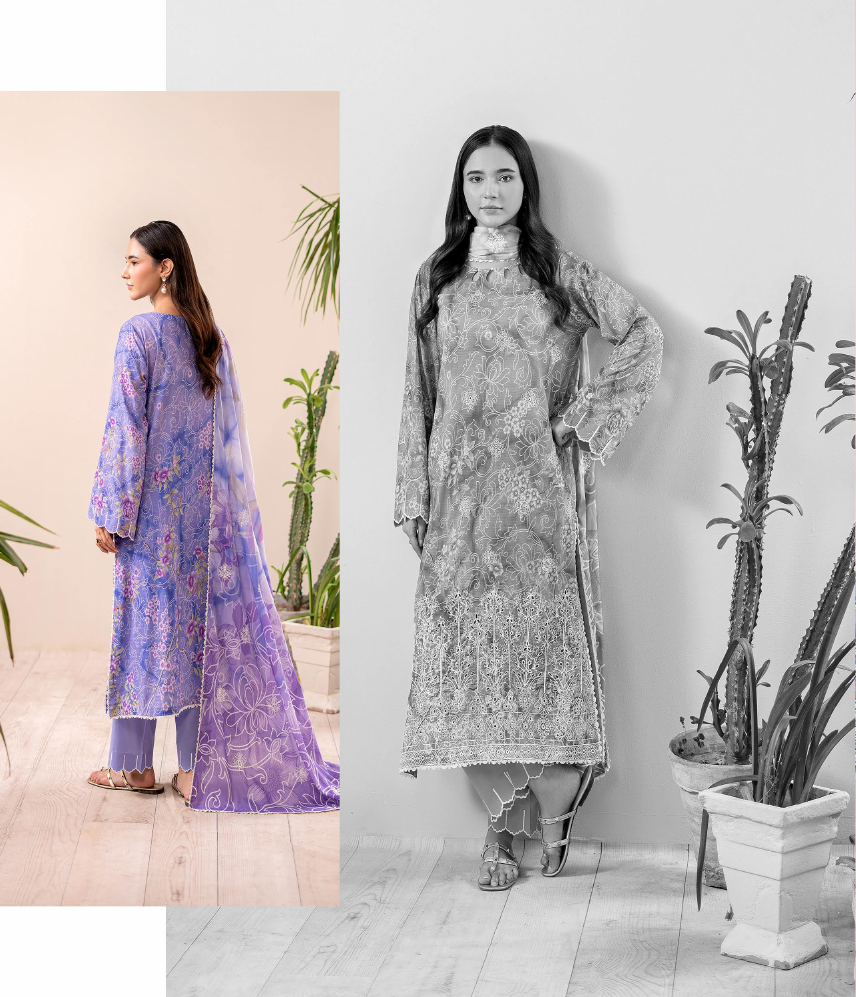 Pakistani Rang E Haya By Gulljee Unstitched Three Piece – Royal Purple