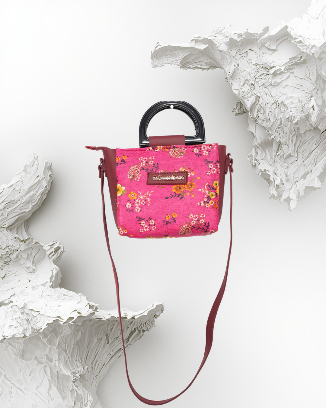 Pakistani Saba by Rana Arts Bin Hameed Unstitched Three Piece - Magenta Rose