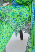 Pakistani Saba by Rana Arts Bin Hameed Unstitched Three Piece - Emerald Meadow