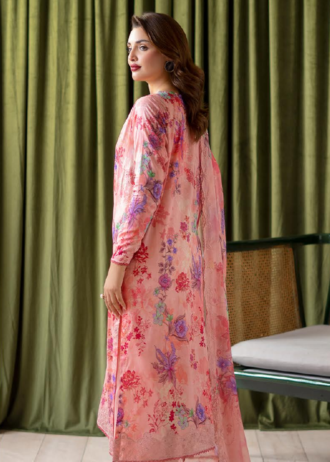 Pakistani Rang Pasand By GullJee Embroidered Unstitched Lawn Collection — Rose Sorbet